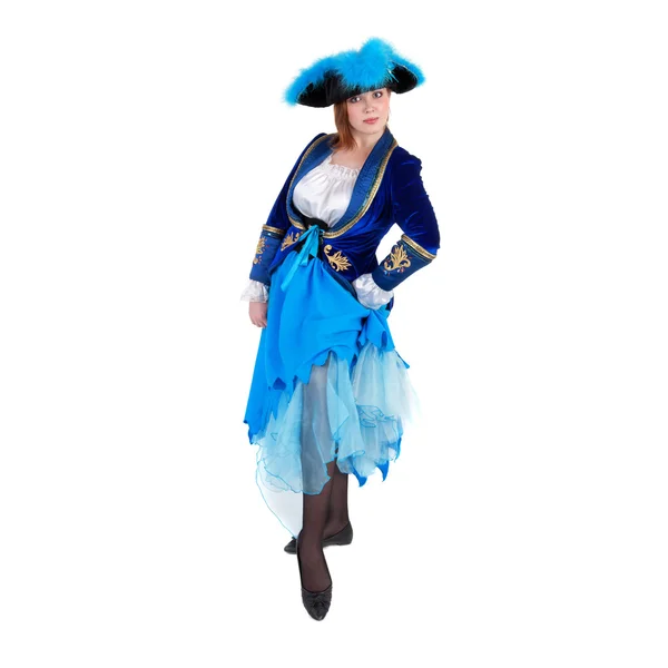 Pretty woman dressed as pirate — Stock Photo, Image