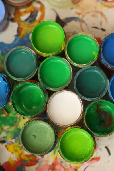 Bright paint in tubes — Stock Photo, Image