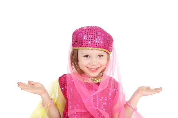 Pretty little girl in costume — Stock Photo, Image