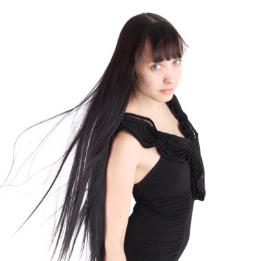 Güzel genç esmer kız.