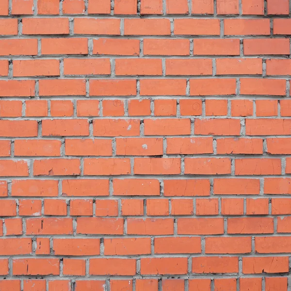 Parede de tijolo vermelho brilhante — Fotografia de Stock