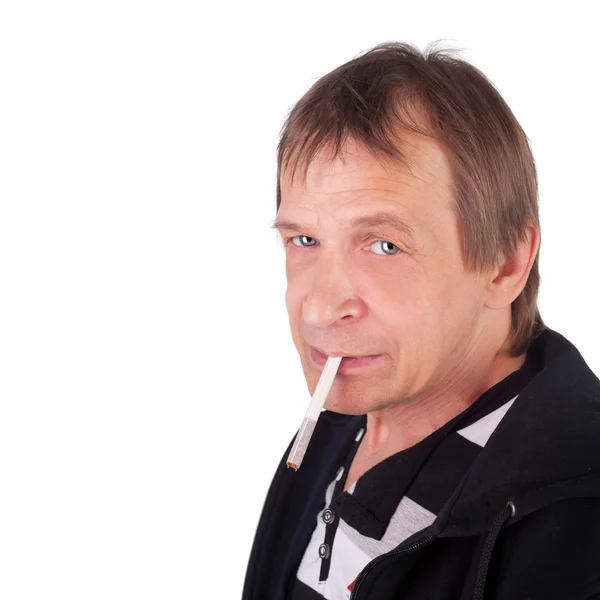 Adult man with cigarette — Stock Photo, Image