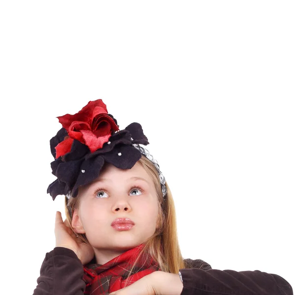 Pretty blond little child dreaming — Stock Photo, Image