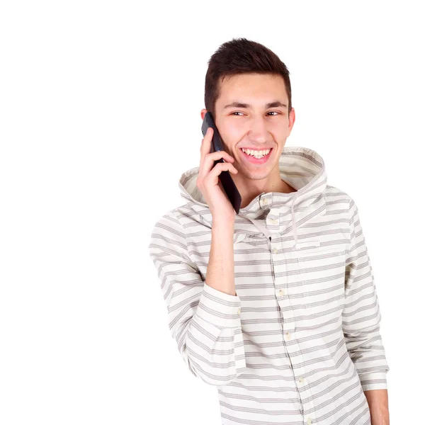 Moda młody mężczyzna z telefonu — Zdjęcie stockowe