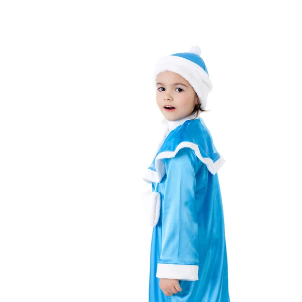 Petite fille en costume de fille des neiges — Photo