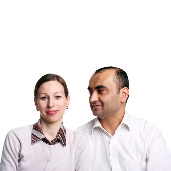 Interracial young couple — Stock Photo, Image