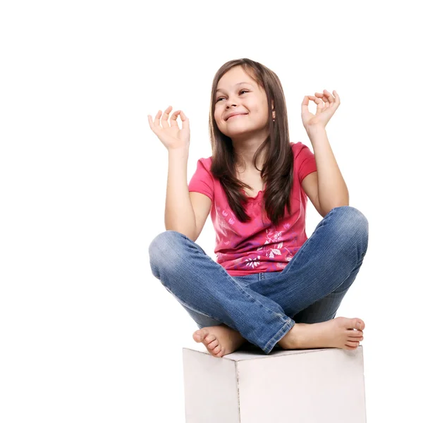 Beautiful emotional little girl — Stock Photo, Image