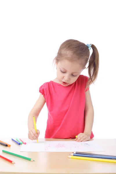 Bonito desenho menina — Fotografia de Stock