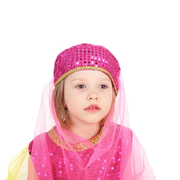 Pretty little girl in costume — Stock Photo, Image