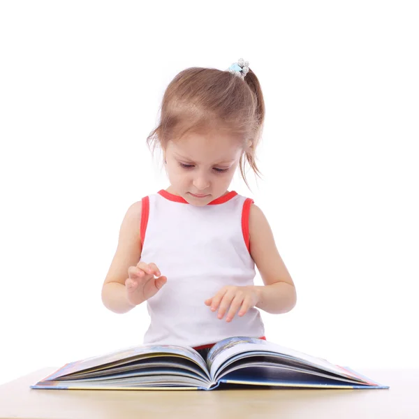 Little girl reading book Stock Photo