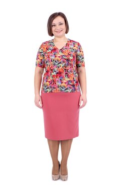 Kostüm gösteren güzel bir kadın