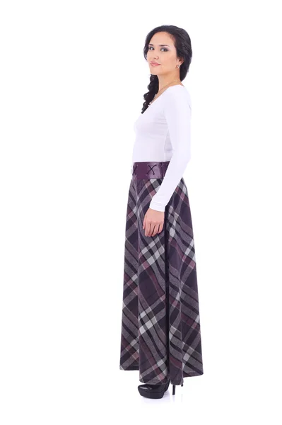 Hezká žena nosí dlouhé sukně — Stock fotografie