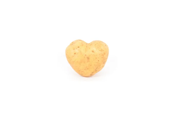 Potatis knölar med hjärta form — Stockfoto