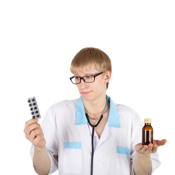 Young doctor doubt — Stock Photo, Image