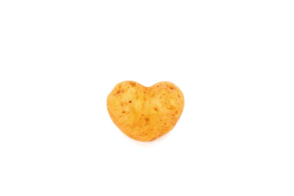 Картопляна бульбашка з формою серця — стокове фото