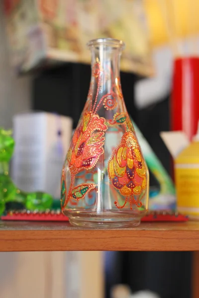 Handgemaakte glazen vaas — Stockfoto