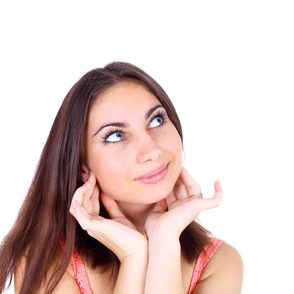 Pretty young girl dreaming — Stock Photo, Image