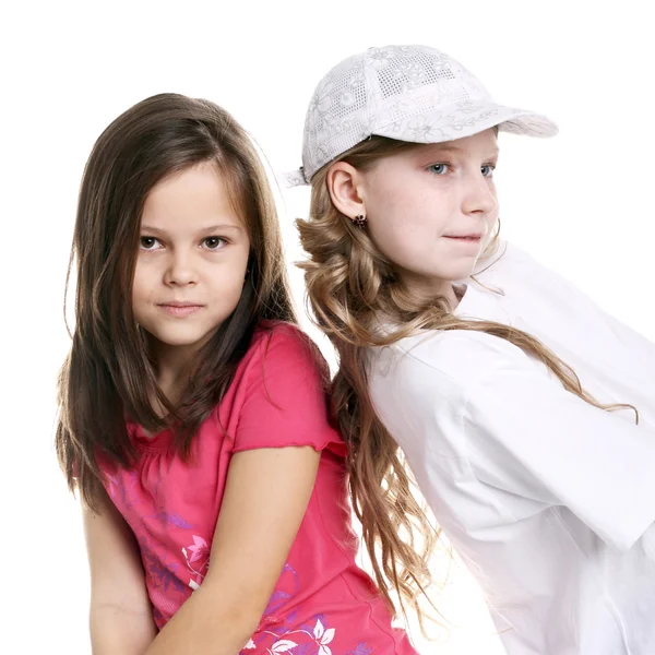 Two pretty little girls — Stock Photo, Image