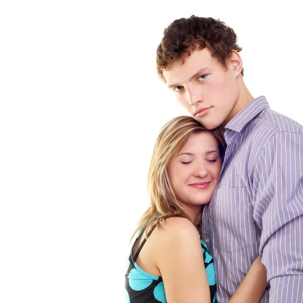 Young beautiful couple standing — Stock Photo, Image