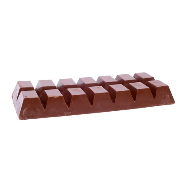Chocolate bar on white — Stock Photo, Image