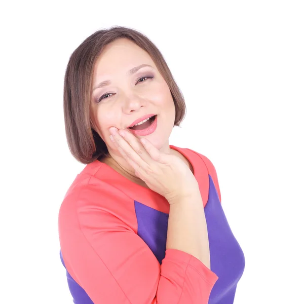 Pretty young surprised woman — Stock Photo, Image
