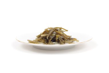 Plaka üzerinde yeşil Laminarya