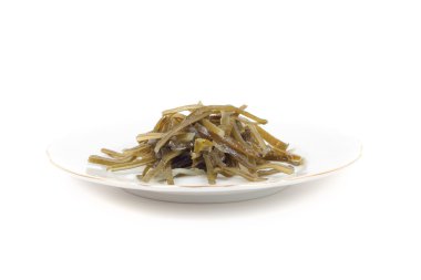 Plaka üzerinde yeşil Laminarya