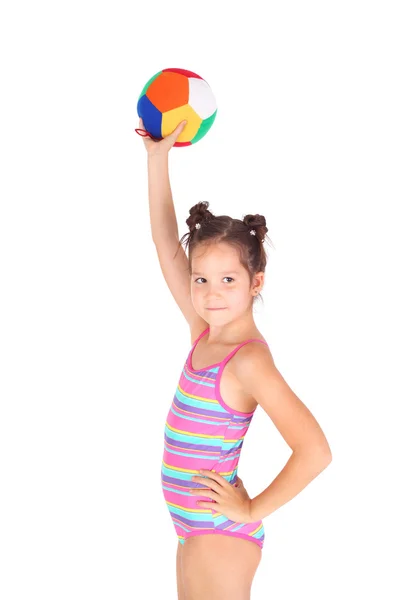 Pequeña chica gimnasta — Foto de Stock