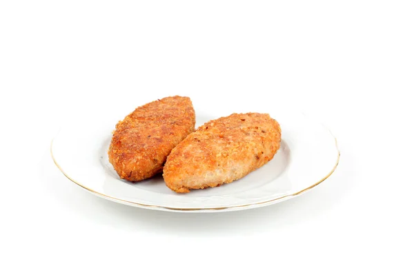 Fish cakes on white — Stock Photo, Image