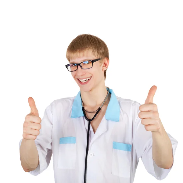 Bonito sorridente masculino médico — Fotografia de Stock