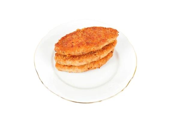 Fish cakes on white — Stock Photo, Image