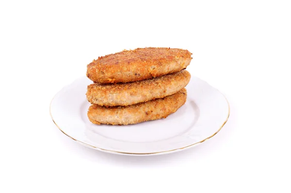 Fish cakes on white — Stock Photo, Image