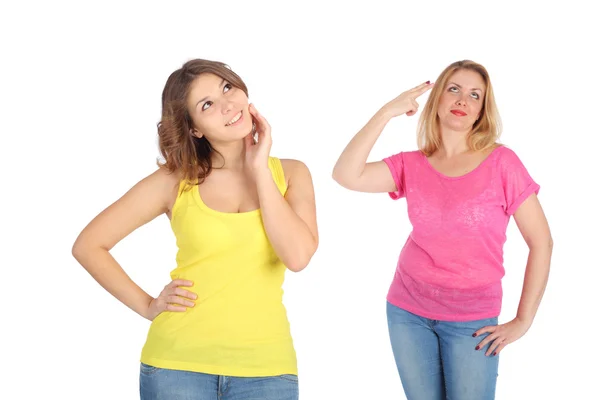 Two pretty young girls — Stock Photo, Image