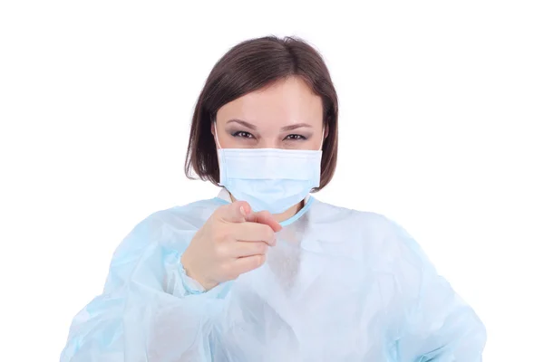 Mooie jonge vrouw in medische uniform — Stockfoto