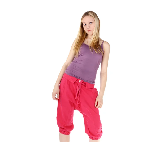 Teenage girl in sport wear — Stock Photo, Image