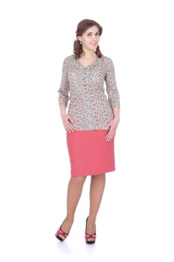 bluz ve etek giyen kız