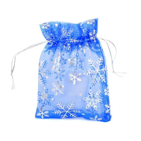 Голубая подарочная сумка — стоковое фото