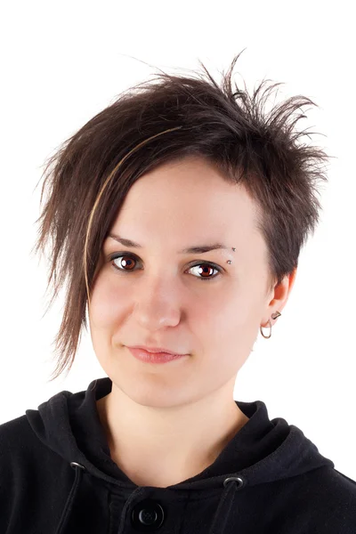 Adolescente com o penteado criativo — Fotografia de Stock