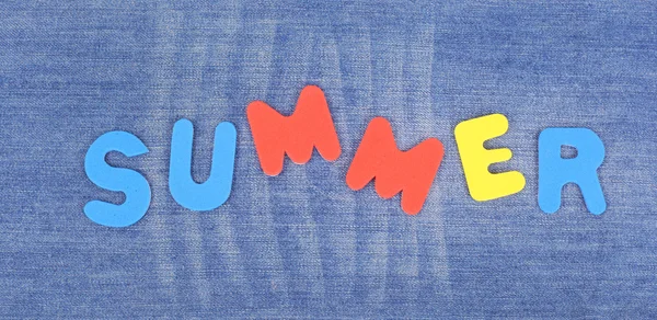 Palabra de verano colorido — Foto de Stock