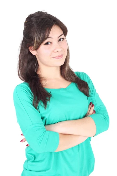 Ung asiatisk tjej leende — Stockfoto