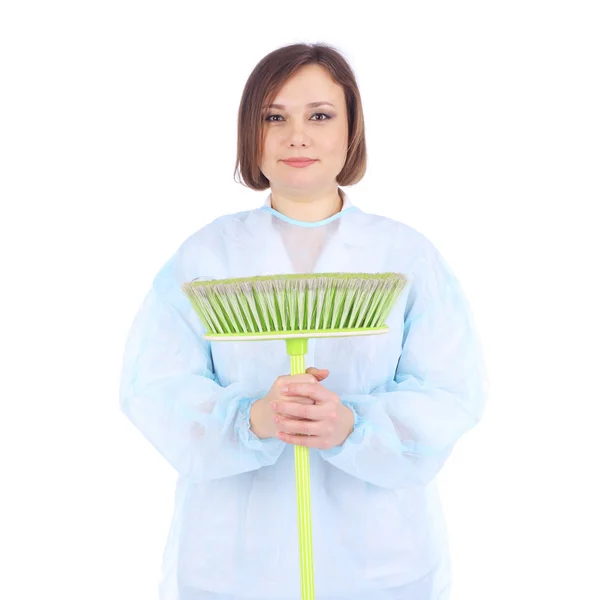 Ziekenhuis verpleegkundige met de mop — Stockfoto