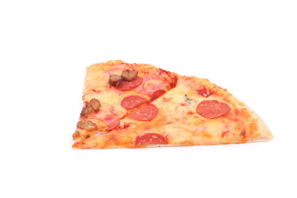 Fette di pizza isolate — Foto Stock