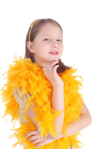 Menina com a boa ouro — Fotografia de Stock