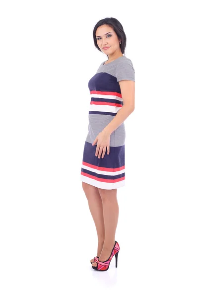 Girl demonstrating a dress — Stock Photo, Image