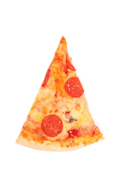 Stück Pizza isoliert — Stockfoto