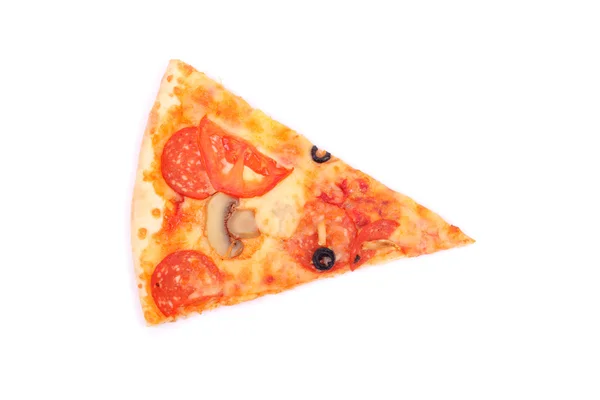 一块披萨孤立 — 图库照片