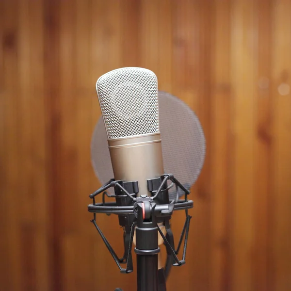 Professional microphone in studio — Stock Photo, Image