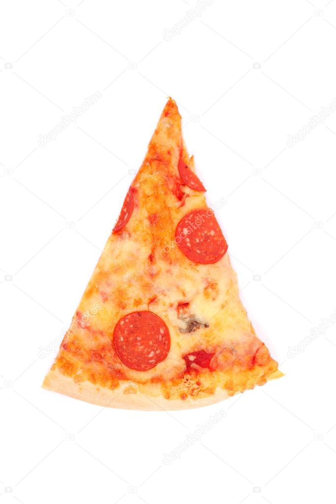 slice of pizza isolated