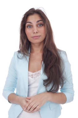 genç ve güzel esmer kadın