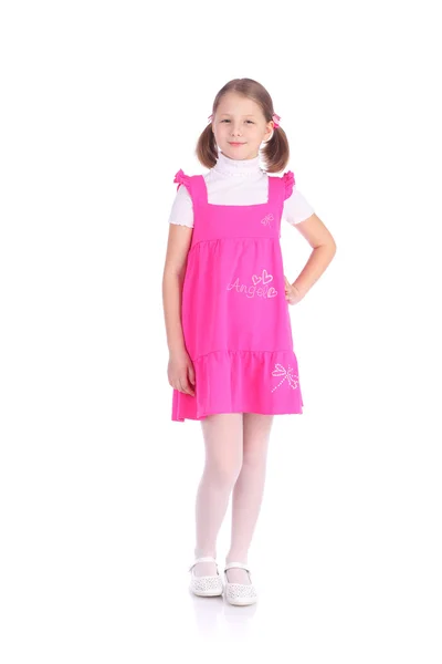 Bambina vestita di rosa — Foto Stock